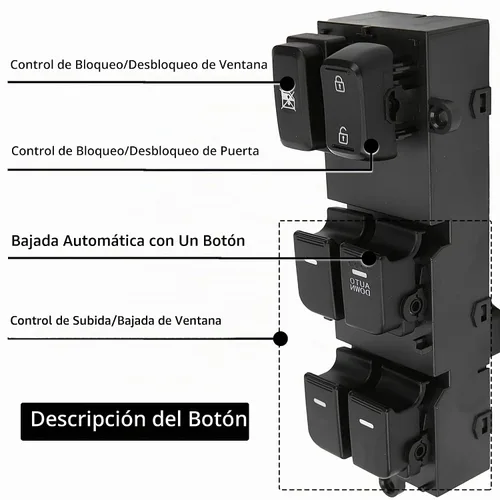 Vista 7 de 93570-2T000 Interruptor de elevalunas eléctrico para Kia Optima LHD 2011 2012 2013 Controlador maestro lado izquierdo Elevalunas eléctrico