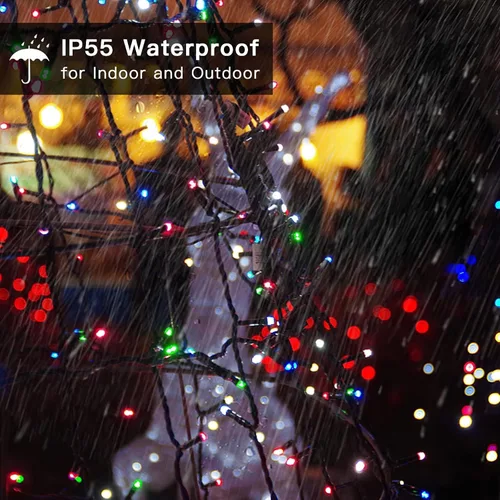 Vista 7 de LetsFunny - Extensión de 300 luces LED de Navidad y 108 pies, con certificación UL, para exteriores, interiores, árbol, patio, jardín, fiesta, boda