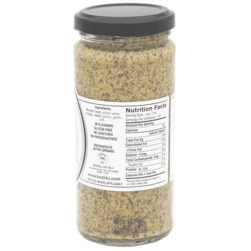 Vista 2 de Kozliks Dijon Classique - Mostaza natural sin gluten sin OMG, tarro de 8.5 onzas