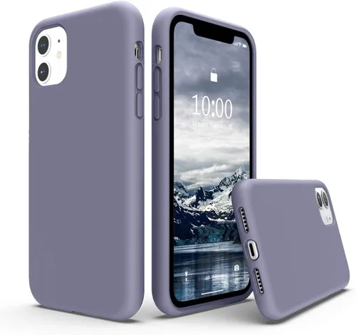 Vista 9 de Surphy - Carcasa de silicona líquida, diseño grueso completo con forro de microfibra, 6.1” para iPhone 11, 2019