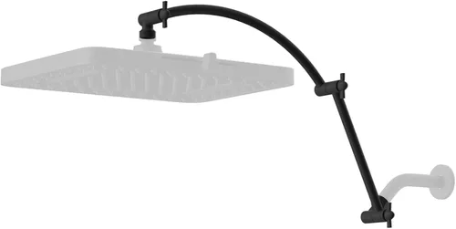 Vista 12 de Hibbent Brazo de Extensión para Cabezal de Ducha Totalmente Metálico de 10'', Latón Sólido Flexible Ajustable en Altura y Ángulo, Extensor de Brazo