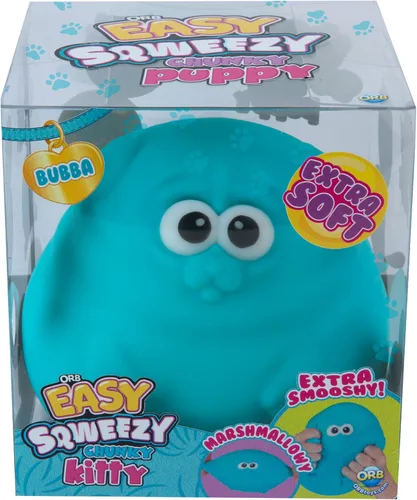 Vista 6 de ORB Easy Sqweezy Bubba The Chunky Puppy – Gran Juguete de Perro Squishy Gordito Azul de Crecimiento Lento – Squish de Malvavisco Extra Suave