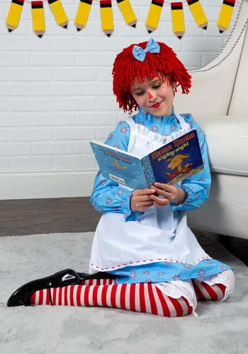 Vista 4 de Disfraz clásico exclusivo de Raggedy Ann para niños