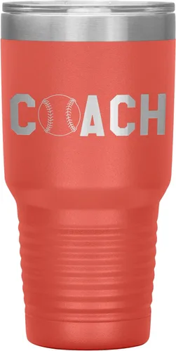 Vista 12 de Vaso de entrenador de béisbol, regalo de entrenador de béisbol, 30 onzas, con aislamiento, grabado de acero inoxidable, color negro