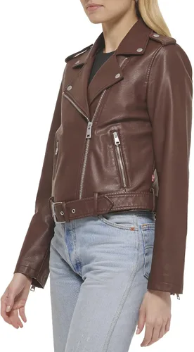 Vista 4 de Levi's Women's Belted Faux Leather Moto Jacket (Regular & Plus Size)