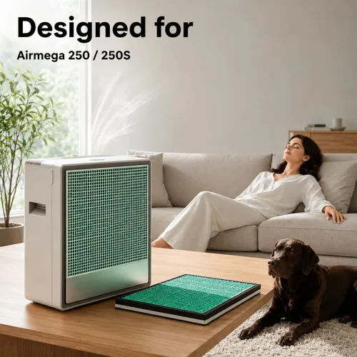Vista 2 de Paquete de 2 filtros de repuesto para purificador de aire 250/250S compatibles con purificadores de aire Coway Airmega 250/250S, Max 2 Green True
