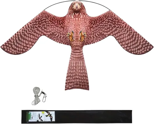 Vista 11 de Cometa de Halcón para Aves, Cometa Voladora para Protección de Cultivos Espantapájaros, Cometas Voladoras Sin Mástil - Estilo E