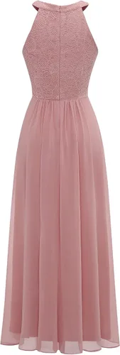 Vista 5 de Dressystar - Vestido formal largo para mujeres, vestido de gasa de encaje, vestido de novia para fiesta