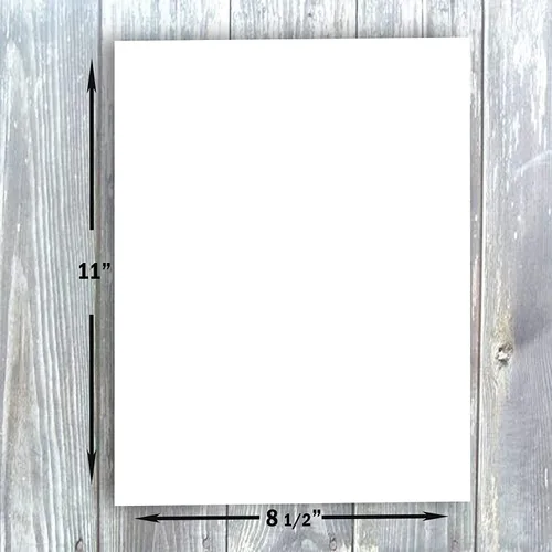 Vista 3 de Hamilco Papel grueso de cartulina blanca de 8 1/2 x 11 pulgadas, peso pesado, 120 libras, cartulina - Paquete de 50