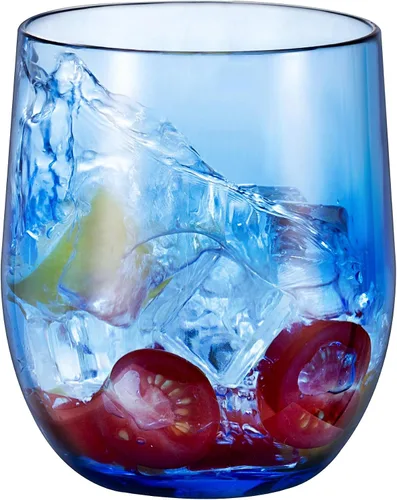 Vista 9 de Juego de 6 vasos de vino de plástico sin tallo de 14 onzas, vasos de acrílico multiusos, negros, reutilizables, resistentes a roturas, aptos