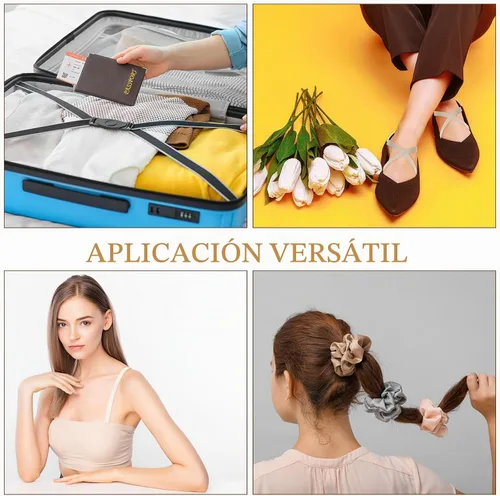 Vista 7 de Shappy Banda elástica para coser de punto de 1/2 pulgada x 11 yardas (beige)