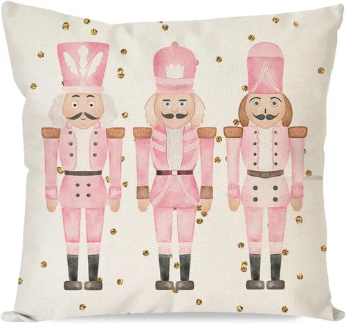 Vista 8 de PANDICORN - Funda de almohada decorativa de Cascanueces de Navidad 12x20 pulgadas, decoración de Navidad en negro con Cascanueces, cojín decorativo
