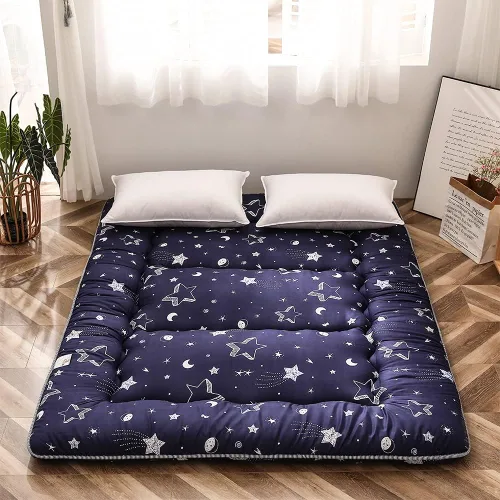 Vista 45 de MAXYOYO Colchón Japonés de Suelo Futón Colchón, Tapete de Tatami Engrosado de 4", Almohadilla para Dormir Plegable Enrollable para Niños y Niñas