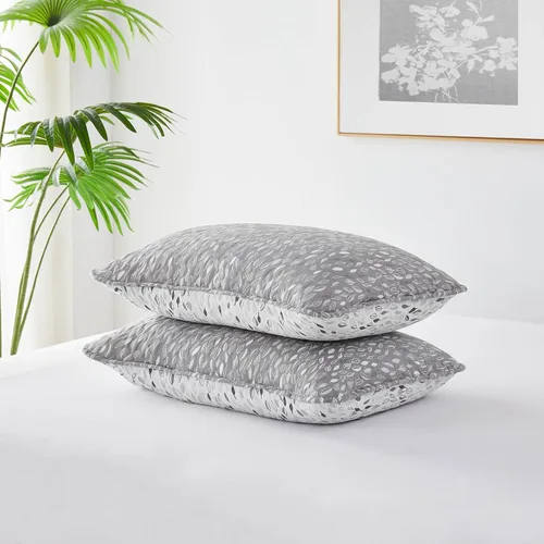 Vista 35 de Fundas Southshore Fine Linens Vilano Springs, para almohada, acolchadas, Microfibra, Pizarra, 20" x 36" 15 - Pizarra
