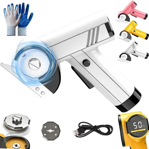 Vista 11 de Rechargeable High-Speed Cardboard Cutter, Cordless Electric Scissors, Automatic Cardboard Box Cutter with Safety Lock, 4-Speed Adjustment, Rotary
