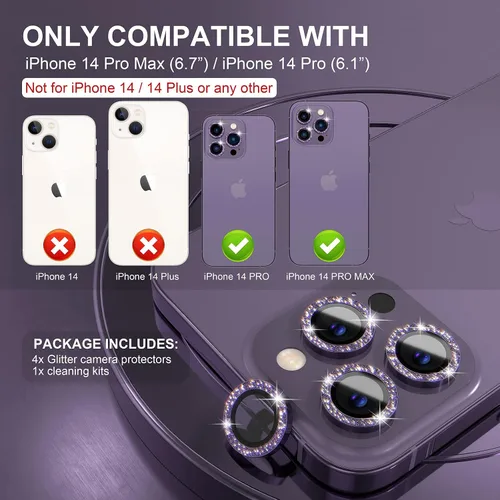 Vista 143 de Choiche Compatible para iPhone 16 Pro/iPhone 16 Pro Max Protector de Lente de Cámara, Vidrio Templado 9H Protector de Pantalla de Cubierta de Cámara