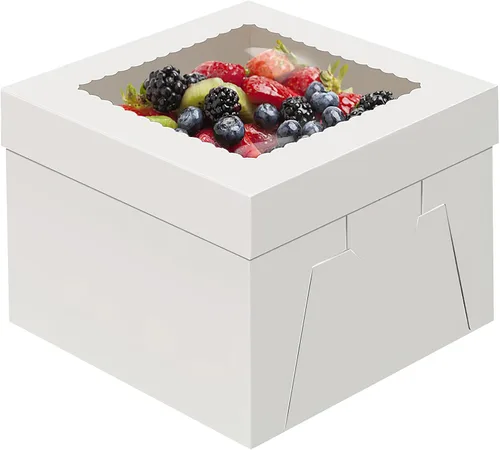 Vista 10 de WINKIO Cajas para pasteles de 8 pulgadas, soporte para tartas, contenedor de transporte de almacenamiento