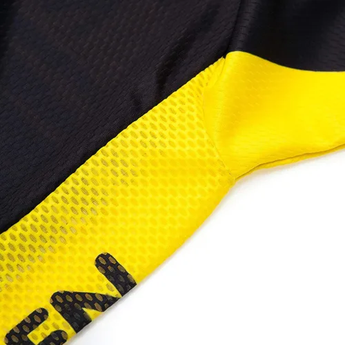 Vista 6 de Camiseta de ciclismo de manga corta para hombre, ropa de bicicleta de montaña, pantalones cortos acolchados 4D, conjunto de camisa de ciclismo
