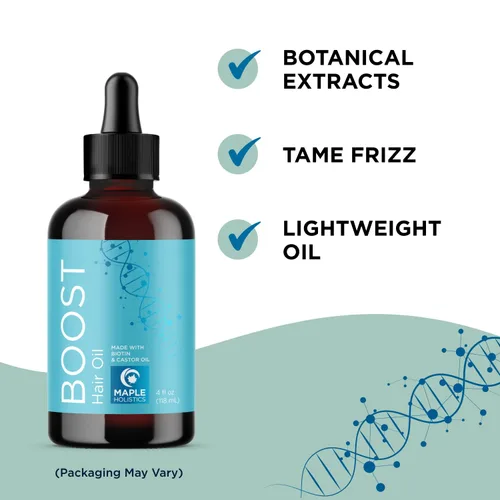 Vista 8 de Juego de 4 piezas de biotina – Champú, acondicionador, aceite y suero con cafeína, aceite de ricino negro, aceite esencial de romero y aminoácidos