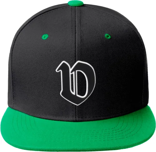Vista 1179 de Daxton Gorra clásica con visera de billete plano con letras del alfabeto inglés antiguo de la A a la Z
