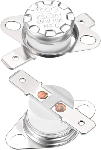 Vista 7 de uxcell KSD301 Termostato 320.0 °F/320°F 10A Normal Cerrado N.C Ajuste Snap Disc Interruptor de temperatura para microondas, horno, cafetera, 2