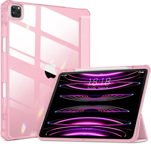 Vista 14 de VIKESI Funda para iPad Pro 12.9 6ª/5ª/4ª/3ª/3ª generación 2022/2021/2020/2018, marco de TPU a prueba de golpes, soporte para lápiz integrado