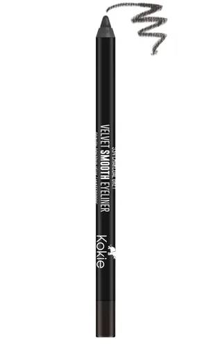 Vista 6 de Kokie Cosmetics Lápiz delineador de ojos impermeable de terciopelo suave, azul brillante, 0.042 onzas