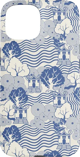 Vista 6 de Blue Pagoda Chinoiserie Pattern Case for iPhone 17