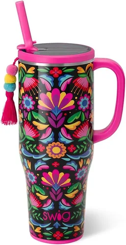 Vista 30 de Swig Life 40oz Insulated Mega Mug with Handle & Straw, Boho Desert DESIERTO BOHO