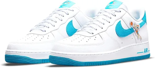 Vista 2 de Nike Air Force 1 '07 pulgadas Hare Space Jam BlancoLt Blue Fury-Wht (DJ7998 100), BlancoLt Blue Fury-white
