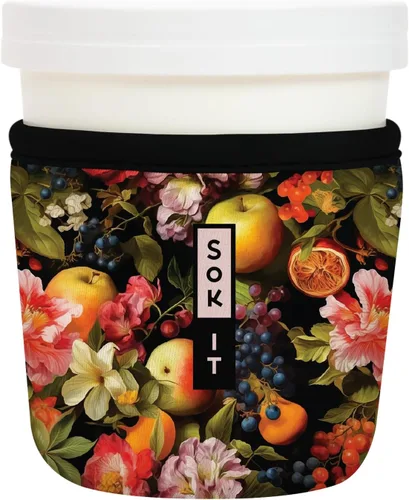 Vista 87 de Sok It IceCreamSok Cubierta de Neopreno Aislante (Floral Abstracto, Pintas de Helado Rectas)