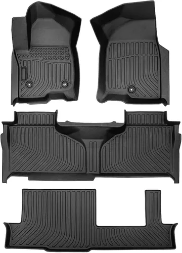 Vista 17 de Cartist Alfombrillas personalizadas para VW Atlas 2018-2025 2026 (asientos de banco de 7 pasajeros), juego completo de 3 filas para accesorios
