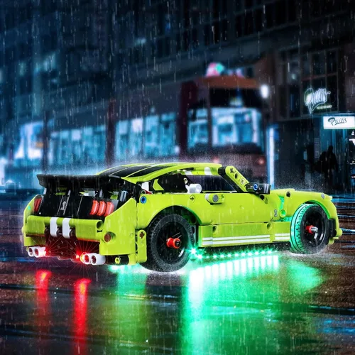 Vista 3 de VONADO Kit de luces LED compatible con Lego Technic Ford Mustang Shelby GT500 42138, iluminación de bricolaje para Mustang 42138