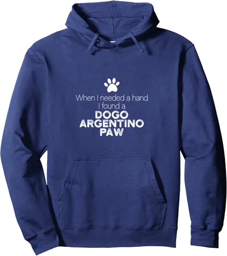 Vista 4 de Hand Dogo Argentino paw dog dogs dog owner saying Pullover Hoodie
