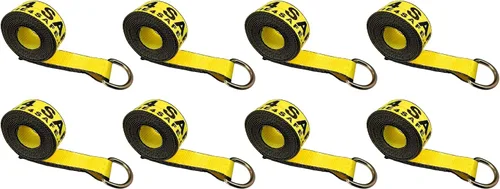 Vista 23 de Mega Cargo Control 1 paquete de correas de lazo de anillo D, amarres de remolque negros de 2 pulgadas para ensamblajes de elevación de ruedas