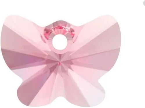 Vista 17 de 20 colgantes de cristal de mariposa checa de 0.394 in (0.39 pulgadas) abril transparente piedra natal agujero lateral cuentas para joyería artesanía