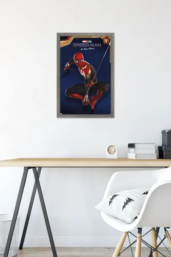 Vista 6 de Trends International Marvel Spider-Man: No Way Home - Póster de pared de disfraz rojo, 14.725 x 22.375 pulgadas, versión enmarcada de madera