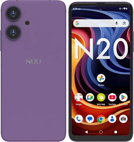 Vista 10 de NUU N20 Basic - Teléfono móvil, T-Mobile, Tello, Dual SIM, desbloqueado, 4G, rosa 6GB RAM + (6GB Extended RAM),128GB Storage, 6.6" 90Hz Display