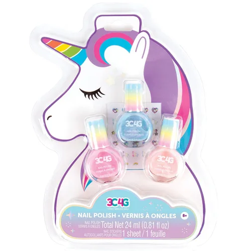 Vista 8 de Make It Real - Juego de 3 esmaltes de uñas con diseño de mariposa 3C4G para niñas, a base de agua, sin perfume, no tóxico, kit de esmalte de uñas