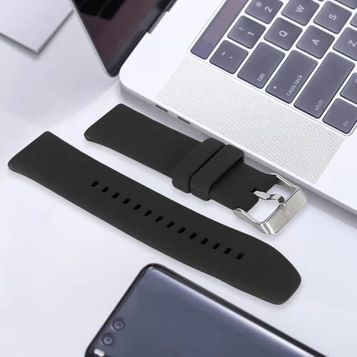 Vista 4 de Correa de silicona suave de liberación rápida para Amazfit GTR 4, casual y a la moda, ajuste ajustable con cierre de hebilla de alfiler, fácil
