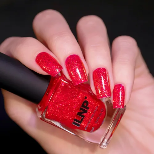 Vista 3 de ILNP Ariel - Esmalte de uñas Vivid Lobster Red Shimmer