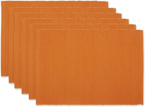 Vista 27 de DII - Juego de manteles individuales (100% algodón, acanalado) para uso diario, 13x19, Aqua, 6 piezas