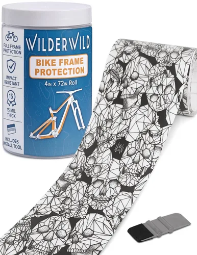 Vista 15 de Cinta de Protección para Marco de Bicicleta - Envoltura de Vinilo Transparente de Alto Impacto Incluye Herramienta (4"x72") Protector de Marco