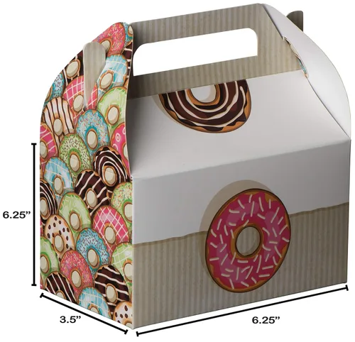 Vista 3 de Hammont Cajas de papel (10 unidades) - Cajas de galletas para regalos de fiesta, bonitos diseños, perfectas para fiestas y celebraciones, 6.25 x