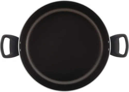 Vista 2 de Farberware - Olla de cocina antiadherente con tapa, 10.5 cuartos de galón - Negro