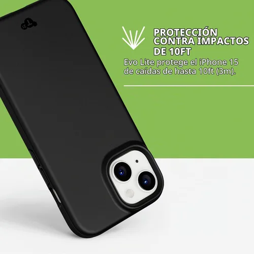 Vista 5 de Tech21 EvoLite - Funda para iPhone 16e / 15, funda fina de protección contra impactos, color negro