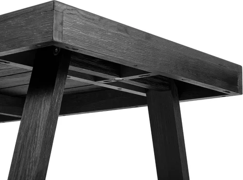 Vista 5 de Plank+Beam Mesa auxiliar rectangular clásica, mesa de centro de granja de 40 pulgadas, mini mesas centrales para espacios pequeños, mesa de té