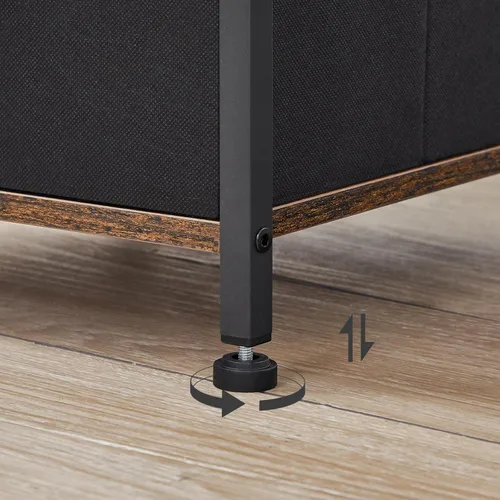 Vista 7 de HOOBRO Gabinete esquinero, estante esquinero de 4 niveles con 2 cajones, gabinete de piso de baño, gabinete de almacenamiento estrecho, para baño