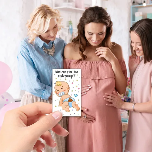 Vista 4 de 40 tarjetas de juego para rascar para baby shower, boletos de lotería para rascar con lindo chico, juegos de fiesta de baby shower, divertidas ideas