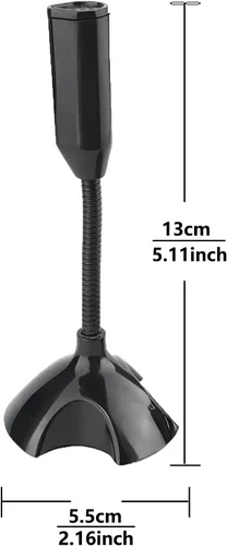 Vista 3 de LANDIBO Micrófono de 0.138 in, cuello de cisne ajustable para computadoras portátiles/de escritorio, micrófono de PC, Plug and Play, micrófono